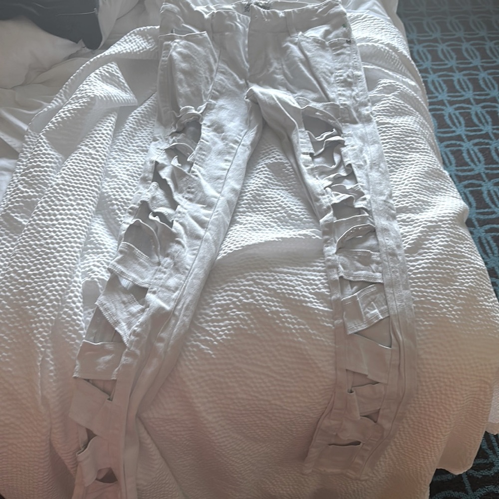 Royal bones Tripp NYC daang Goodman hot topic cutout front mummy wrap jeans